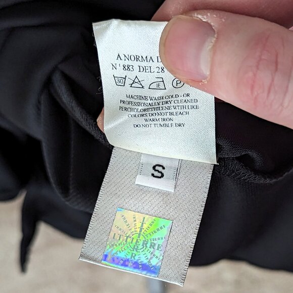 Elegant VERSUS by GIANNI VERSACE Sz S Black One Shoulder Cocktail Mini Dress - Picture 8 of 9